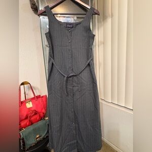 Hillard & Hanson Gray Scoop Neck Sleeveless Sundress